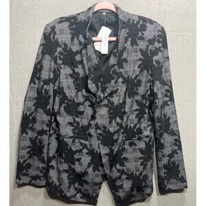 Vintage Context By Lord & Taylor Balmoral Blazer Black/Ivory Womens Size M NWT